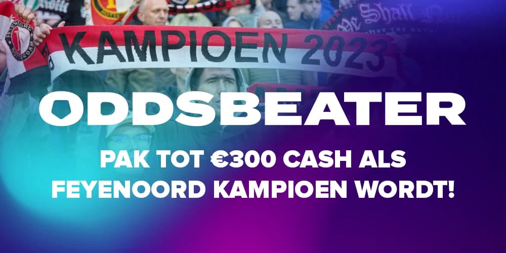 Pak 300 euro als Feyenoord kampioen wordt